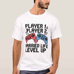 Pixel-gamingstel Level Up-ontwerp T-shirt