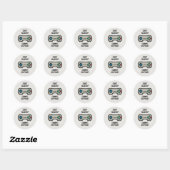 Pixel-gamingstickers – Leuke laptop- en console-de Ronde Sticker (Vel)
