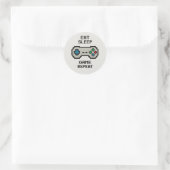 Pixel-gamingstickers – Leuke laptop- en console-de Ronde Sticker (Tas)