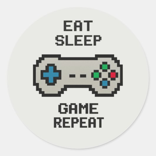 Pixel-gamingstickers – Leuke laptop- en console-de Ronde Sticker (Voorkant)