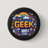 Pixel-Geek Ronde Button 5,7 Cm (Voorkant)
