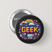 Pixel-Geek Ronde Button 5,7 Cm (Voorkant /achterkant)
