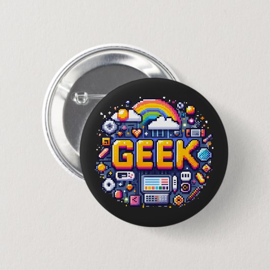 Pixel-Geek Ronde Button 5,7 Cm (Voorkant /achterkant)