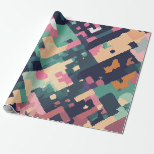 Pixel geometrisch cadeaupapier