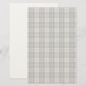 Pixel geplakt in grijs met rode streep briefpapier (Voorkant / Achterkant)