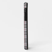 Pixel geplakt in grijs met rode streep Case-Mate iPhone case (Achterkant/links)