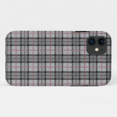 Pixel geplakt in grijs met rode streep Case-Mate iPhone case (Achterkant (horizontaal))