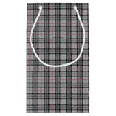 Pixel geplakt in grijs met rode streep klein cadeauzakje (Achterkant)