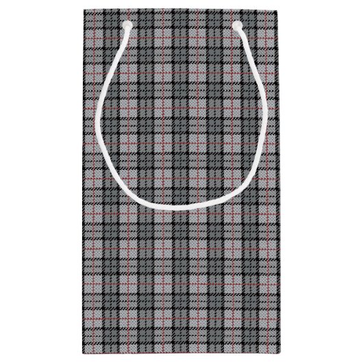 Pixel geplakt in grijs met rode streep klein cadeauzakje (Achterkant)