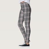 Pixel geplakt in grijs met rode streep leggings (Links)