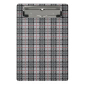 Pixel geplakt in grijs met rode streep mini klembord (Voorkant)