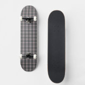 Pixel geplakt in grijs met rode streep skateboard (Voorkant)