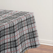 Pixel geplakt in grijs met rode streep tafelkleed (Voorbeeld)