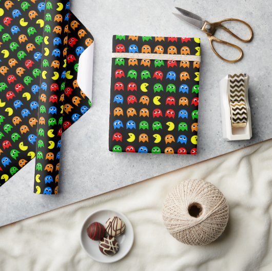 Pixel Ghost Arcade Gamer Verjaardagsontwerp Cadeaupapier (Crafts)