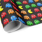 Pixel Ghost Arcade Gamer Verjaardagsontwerp Cadeaupapier (Rol Hoek)