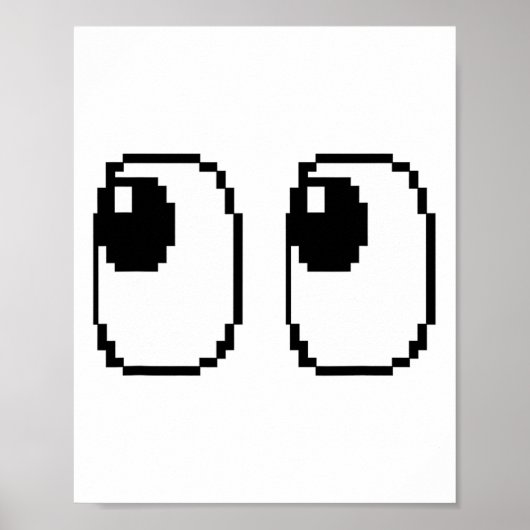 Pixel Ghost Eyes Halloween Game Group Kostuum Poster (Voorkant)