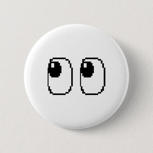 Pixel Ghost Eyes Halloween Game Group Kostuum Ronde Button 5,7 Cm (Voorkant)