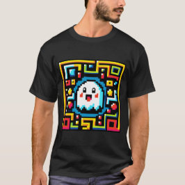 Pixel Ghost Maze - Retro Arcade-geïnspireerde gami T-shirt