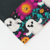 Pixel Ghosts Halloween trui patroon Fleece Deken (Hoek)