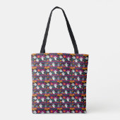 Pixel Ghosts Halloween trui patroon Tote Bag (Achterkant)
