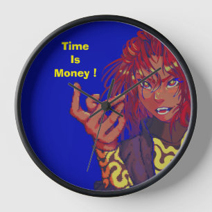Pixel girl, time is money, pixel art, pixelart