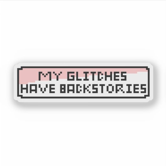 Pixel Glitch Chat - Grappige Retro Gamer Sticker (Voorkant)