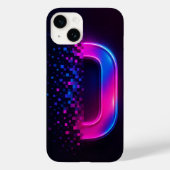 Pixel Glitch iPhone Case – Cyberpunk Esthetische G (Achterkant)