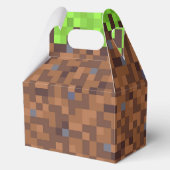 Pixel gras gamer verjaardag  bedankdoosjes (Voorkant)
