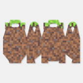 Pixel gras gamer verjaardag  bedankdoosjes (Ongevouwen)
