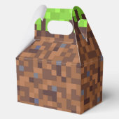 Pixel gras gamer verjaardag  bedankdoosjes (Achterkant)