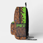 Pixel gras gamer verjaardag  bedrukte rugzak (Rechts)