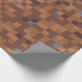 Pixel gras gamer verjaardag  cadeaupapier (Hoek)