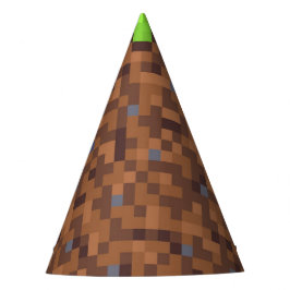 Pixel gras gamer verjaardag  feesthoedjes