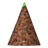 Pixel gras gamer verjaardag  feesthoedjes (Links)
