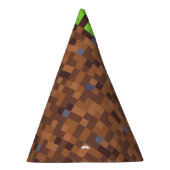 Pixel gras gamer verjaardag  feesthoedjes (Rechts)