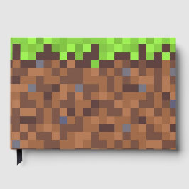 Pixel gras gamer verjaardag  gastenboek