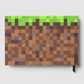 Pixel gras gamer verjaardag  gastenboek (Achterkant)