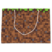 Pixel gras gamer verjaardag  groot cadeauzakje (Voorkant)