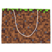 Pixel gras gamer verjaardag  groot cadeauzakje (Achterkant)
