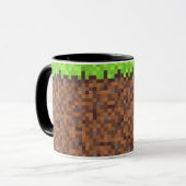 Pixel gras gamer verjaardag  mok (Voorkant links)