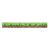 Pixel gras gamer verjaardag  satijnen lint (Voorkant)
