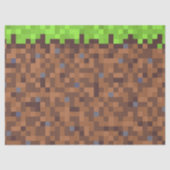 Pixel gras gamer verjaardag  tissuepapier (Voorkant)