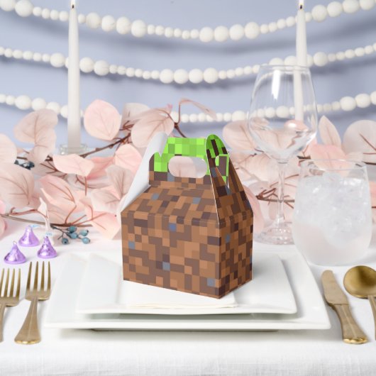 Pixel grass gamer birthday  bedankdoosjes (Huwelijk)