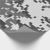 Pixel Gray Camouflage Cadeaupapier (Hoek)
