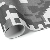 Pixel Gray Camouflage Cadeaupapier (Rol Hoek)