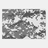 Pixel Green Grey Blue Camouflage Inpakpapier Vel (Voorkant 3)