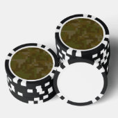 Pixel groen leger camouflagepatroon pokerchips (Opstapeling)