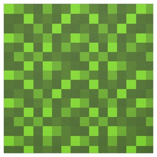 Pixel grün hellgrün Würfel Quadrate Karomuster Stof (Swatch)
