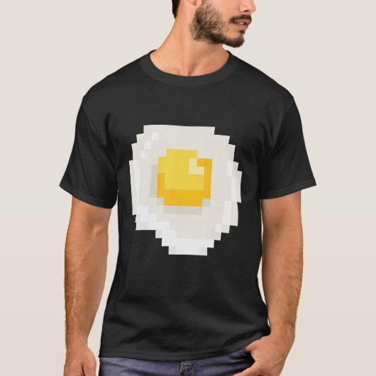 Pixel Halloween Egg Omelet Costume 80S Video Gam T-shirt (Voorkant)
