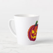 Pixel Halloween Pumpkin Latte Mok (Linkerhoek)